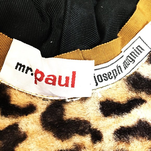 VTG Joseph Magnin Mr. Paul Faux Leopard Short Fur Bucket Hat - Picture 6 of 12